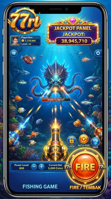 Cuplikan layar menu unduhan 77rt untuk perangkat Android